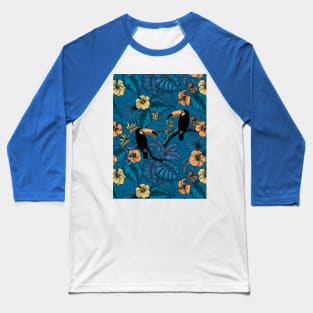 Toucan garden in blue Baseball T-Shirt